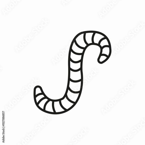Obraz plant worm icon sign vector