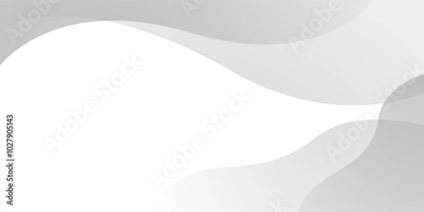 Obraz Minimalist White and gray wave quality abstract background design. for website, banner, poster, brochure. vector illustration