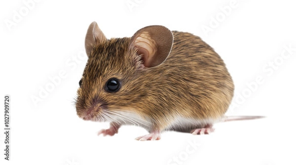 Fototapeta Field mouse on transparent background, png.