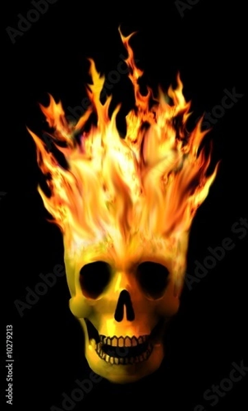 Obraz Flaming Skull