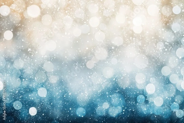 Fototapeta Glittering bokeh lights create a magical atmosphere during a festive evening celebration in a vibrant winter setting