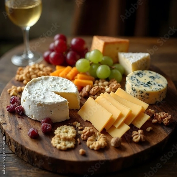 Obraz cheese and grapes