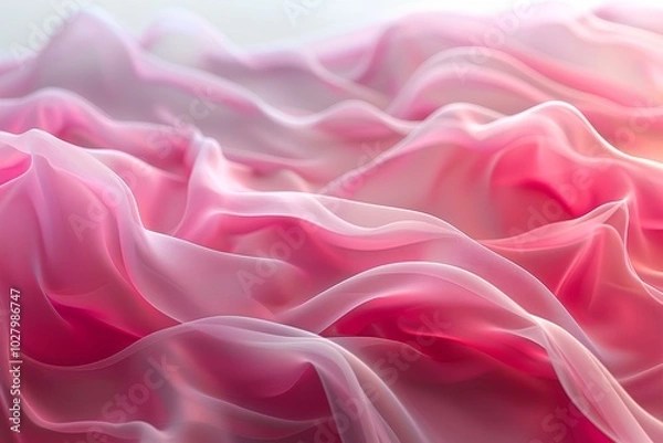 Fototapeta A close up of a pink fabric on a table