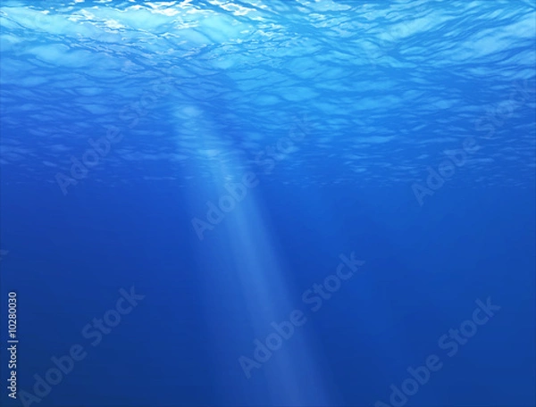 Obraz 水中に差し込む光