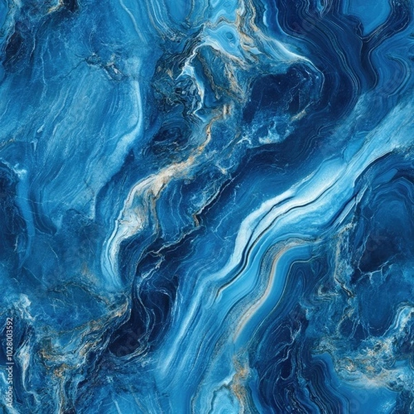 Obraz seamless blue marble texture with intricate patterns