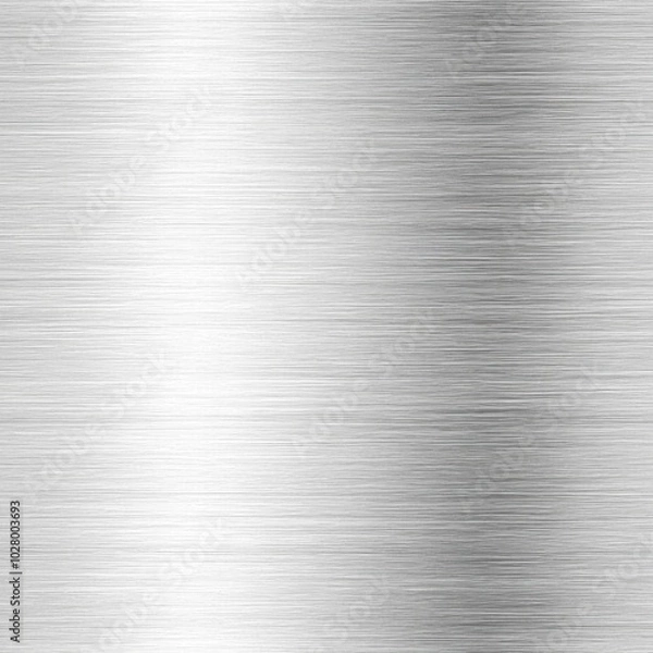Fototapeta seamless brushed metal texture, smooth surface, light reflections, silver tones