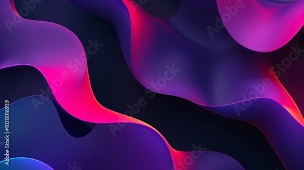 Obraz Abstract background forming wavy shapes with neon colors, suitable for wallpapers
