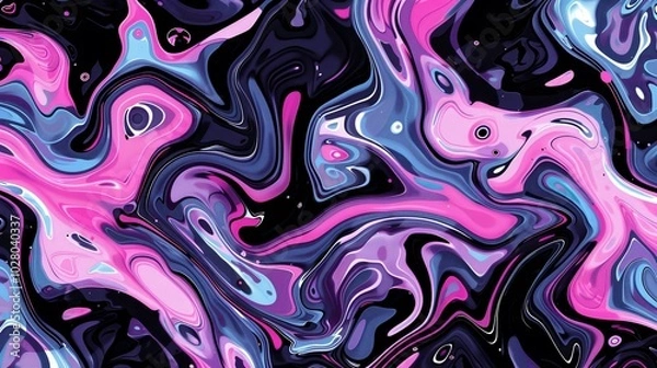 Obraz Abstract colorful liquid paint swirling creating psychedelic pattern, perfect for trendy backgrounds and designs
