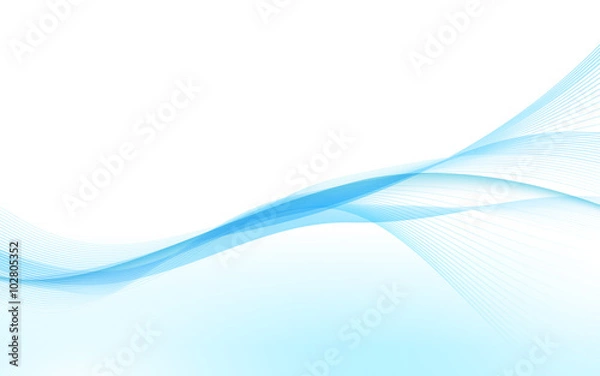 Fototapeta Abstract blue waves. Vector illustration