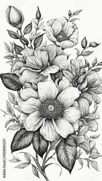 Obraz hand drawn flower