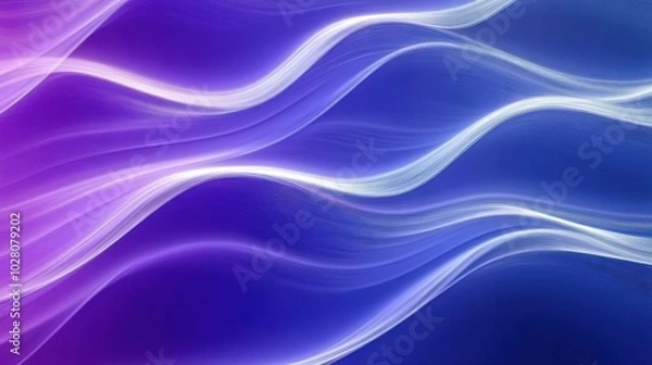Obraz Abstract Wavy Pattern in Blue and Purple