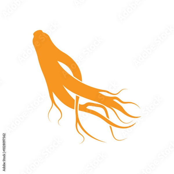Obraz Ginseng logo design template and symbol icon