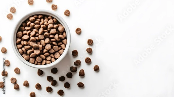 Fototapeta bowl full and overflowing with dry pet