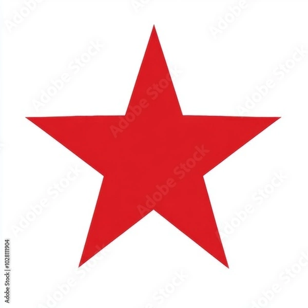 Obraz Red star isolated over plain background