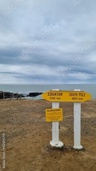 Obraz Slope Point Sign
