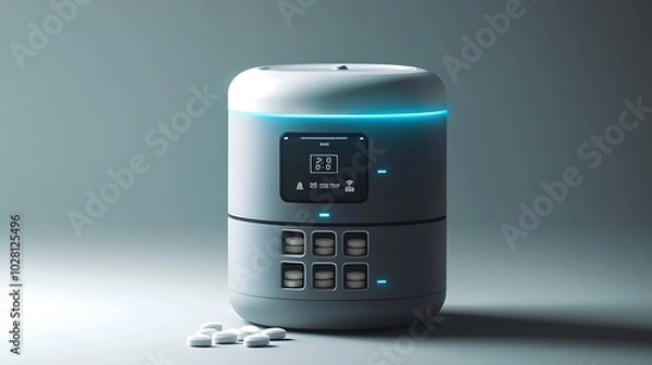 Obraz Smart Pill Dispenser with Digital Display and Pill Reminder
