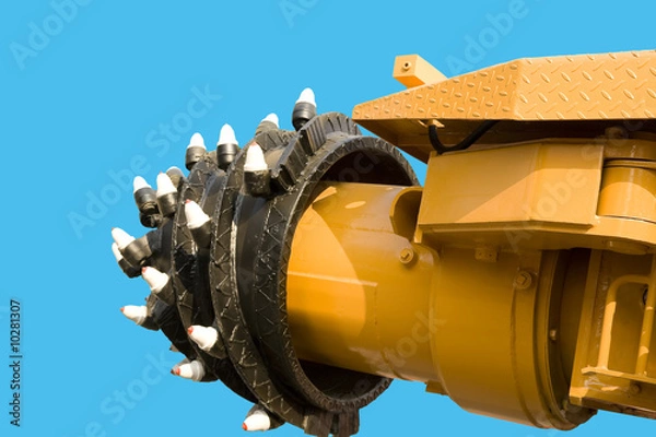 Fototapeta Great mining drill bit of coal digger