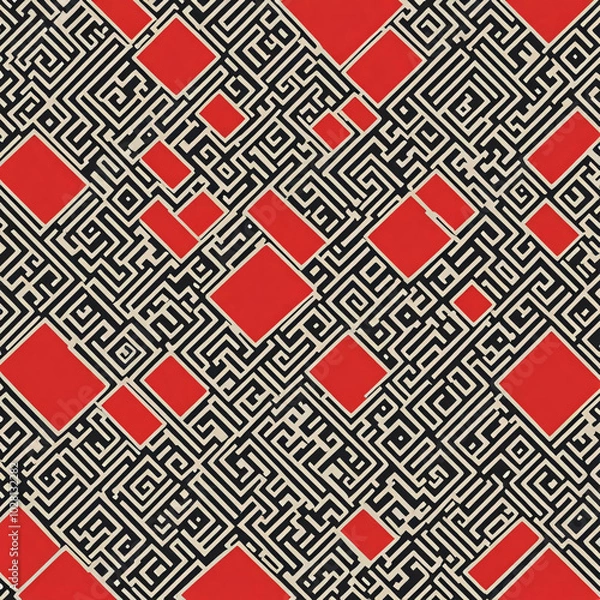 Fototapeta Seamless floral pattern background design