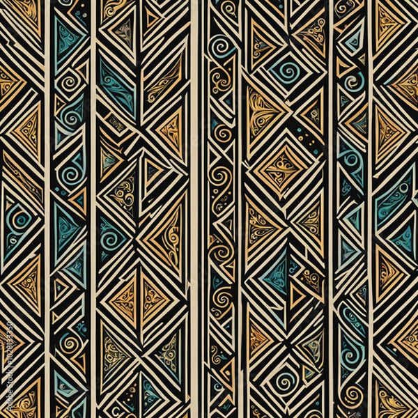 Fototapeta Seamless floral pattern background design