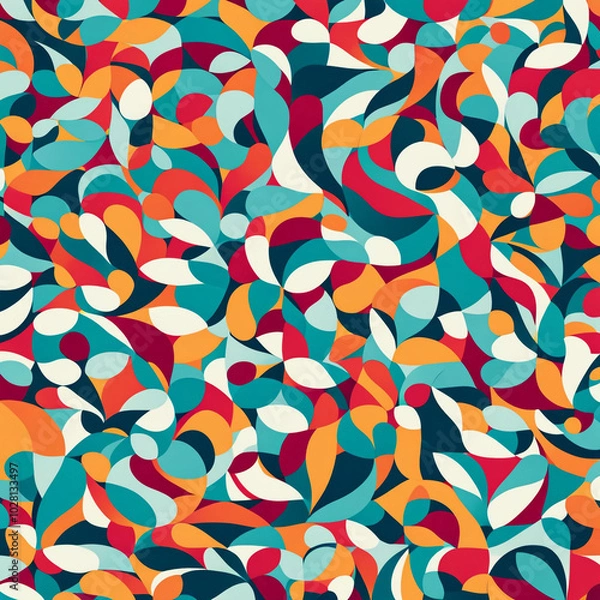 Fototapeta Seamless floral pattern background design