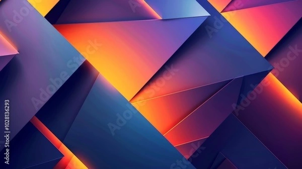 Obraz Wallpaper Abstract modern background with overlapping triangles creating a colorful geometric pattern