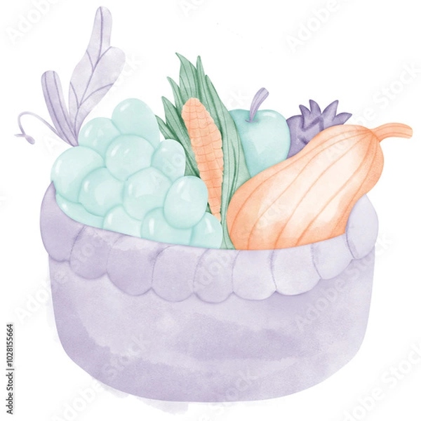 Fototapeta fruit and busket