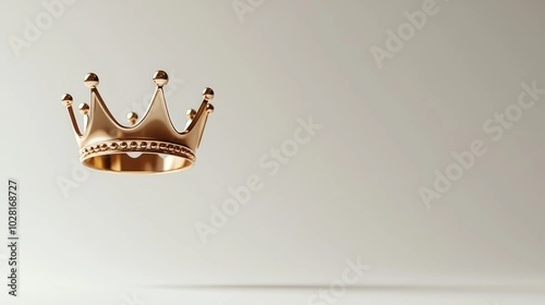 Fototapeta Elegant Crown Floating Above a Clean Background