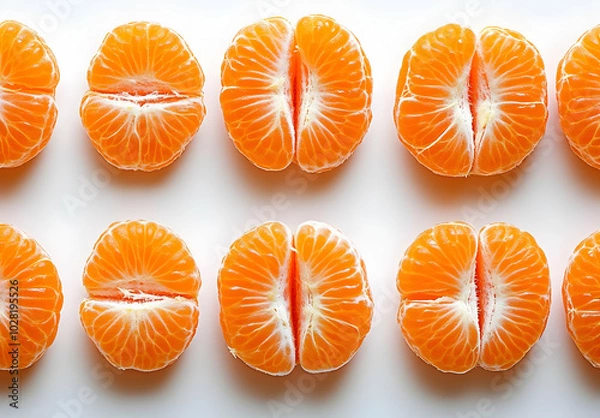 Fototapeta Mandarin Oranges Pattern.