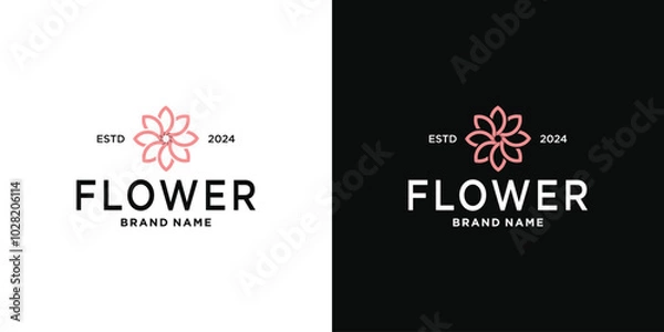 Fototapeta Abstrack elegant flower logo design. Premium Vector