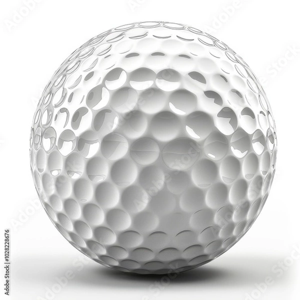 Fototapeta Realistic 3D Render of a Golf Ball