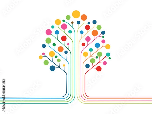 Obraz Tree Green Logo Design Monogram