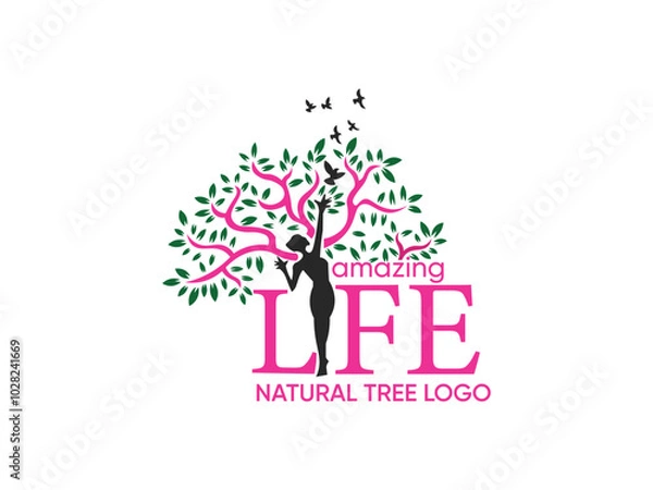 Obraz Tree Green Logo Design Monogram
