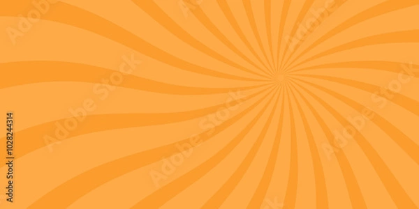 Fototapeta Vector orange sunburst background design. Vector abstract ray's sunburst backdrop banner wallpaper background. 