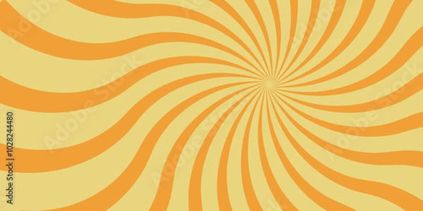 Fototapeta Vector orange sunburst background design. Vector abstract ray's sunburst backdrop banner wallpaper background. 