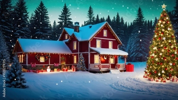 Fototapeta Christmas background ipad