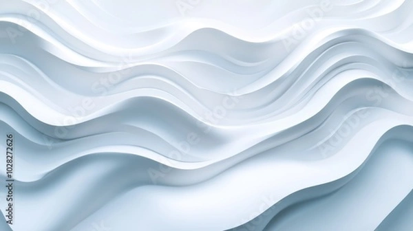 Fototapeta Abstract White Wave Pattern