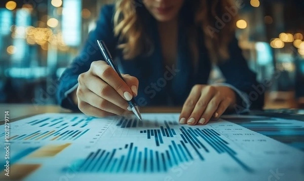 Fototapeta Financial Data Analyst, Generative AI