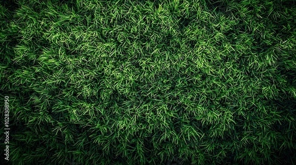 Fototapeta Green grass background Top view Copy space : Generative AI