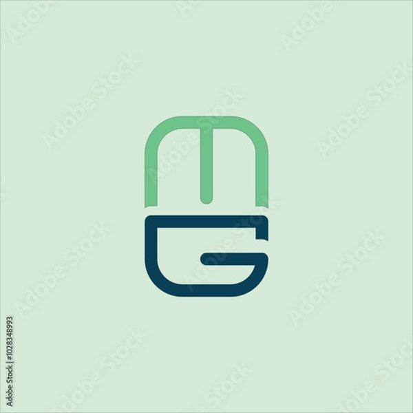 Obraz Letter MG logo design 