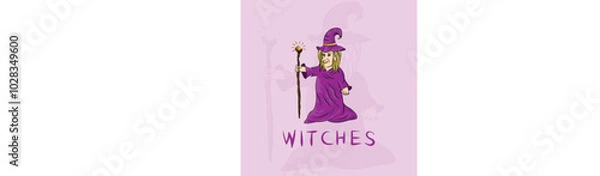Obraz Witches vector logo design 