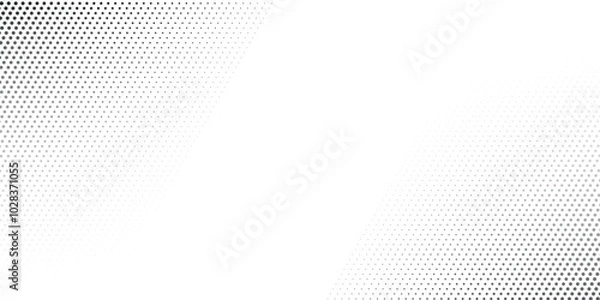Fototapeta Dotted gradient halftone background. Horizontal seamless dots pattern in pop art style. Abstract modern stylish texture. Vector