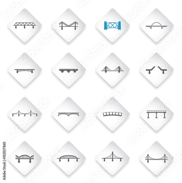 Obraz Bridges icons set