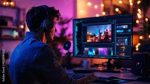 Obraz Video Editor Computer Software, Generative AI