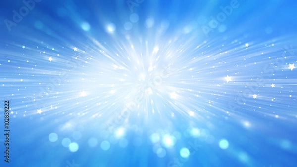 Obraz abstract blue background. explosion star.
