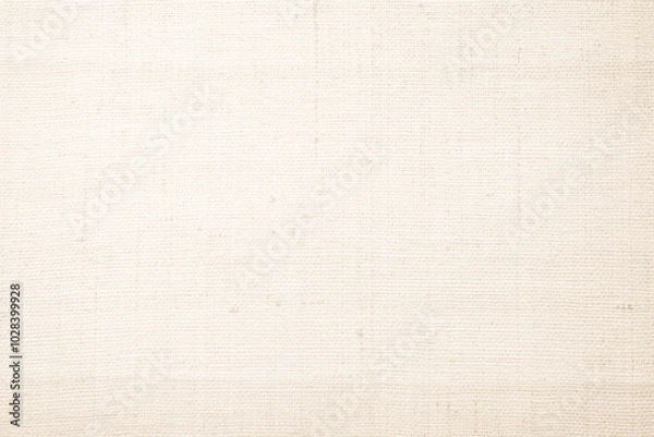 Obraz Brown sackcloth woven texture background in natural pattern. Jute hessian burlap, linen background in light beige cream color blank. Weaving canvas fiber line cotton cloth textured as organic.
