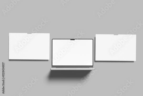 Fototapeta Laptop Screen Website Blank Mockup