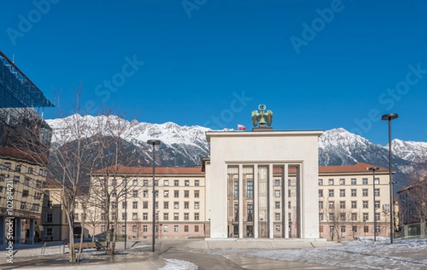 Obraz Innsbruck, Landhausplatz mit Befreiungsdenkmal
