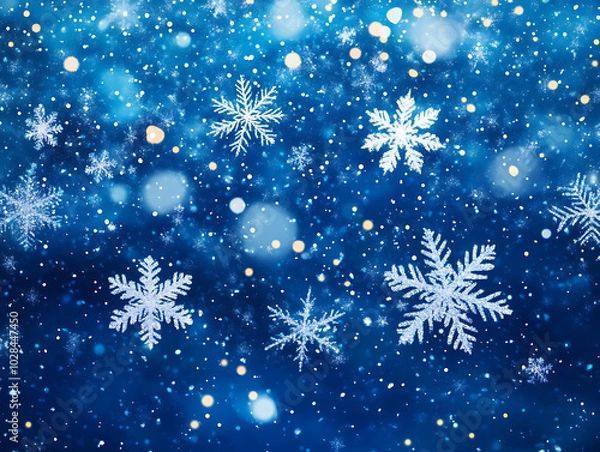 Obraz Snowflakes illustration wallpaper
