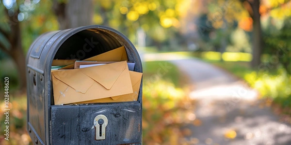 Fototapeta Classic Mailbox: Envelopes Ready for Delivery