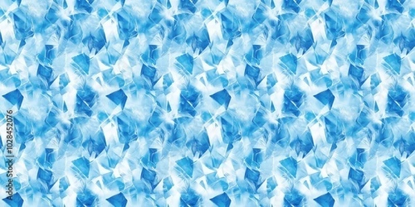 Fototapeta Ice pattern with a cool, crystalline design. seamless background pattern